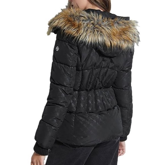 NEW GUESS Nataly Logo Puffer Women's Jacket - Picture 5 of 10